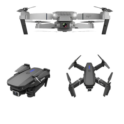 Skanto- E88 Pro Drone 4k HD Dual Camera RC VR 3D Long Battery Life Flight Path FPV Mini Drone