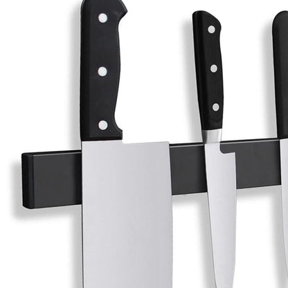 Skanto | Magnetic K Knife Holder – Wall-Mounted Black Steel Storage