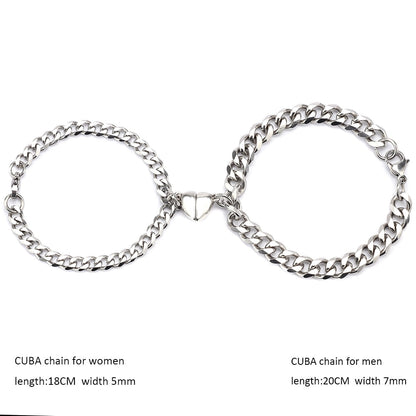 BowLift | Heart-Shaped Magnet Couples Bracelet