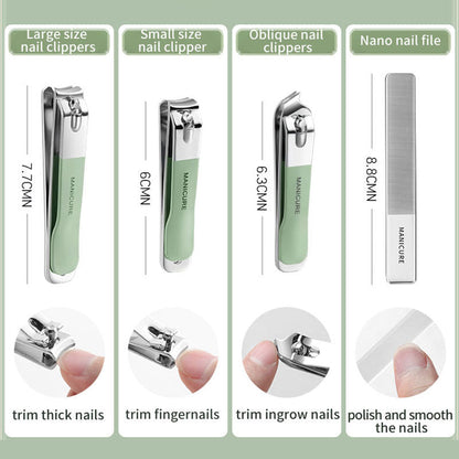 Skanto | Upgraded 18-Piece Professional Stainless Steel Nail Clipper Travel Set, Manicure and Pedicure Kit
