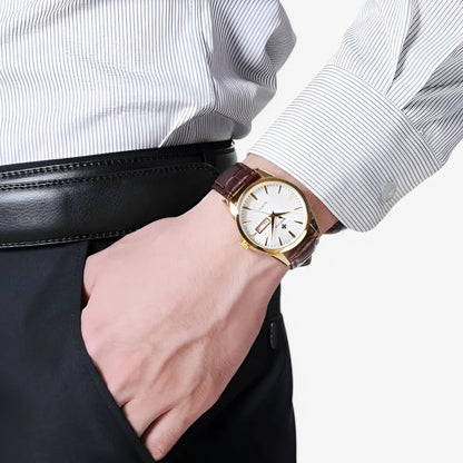 BowLift | Renzo | Classic Luxury Leather Watch – Timeless Elegance for Every Occasion
