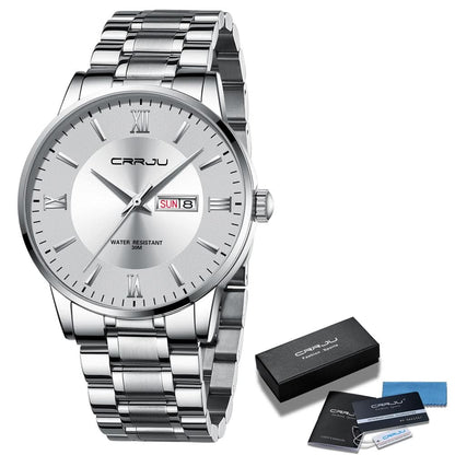 BowLift | Men’s Stainless Steel Waterproof Sport Quartz Watch