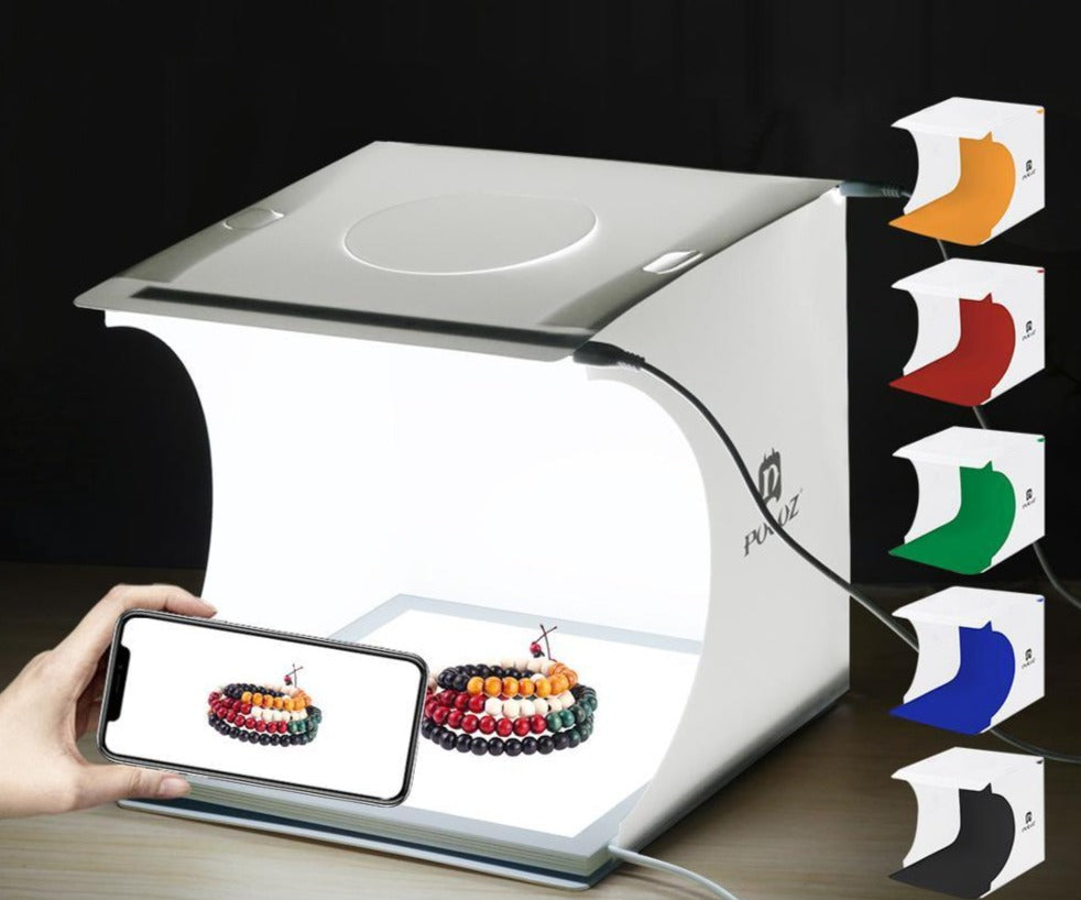 Skanto | "LumiCube" Mini Photo Studio with LED Lighting and 6 Backdrops
