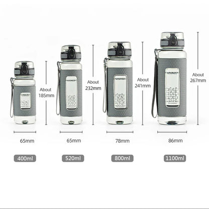 Skanto | UZSPACE Sport Water Bottle, BPA-Free, Portable, Shockproof, Leak-Proof, Large Capacity, Fitness Water Kettle, Tritan Plastic Drinking Bottle