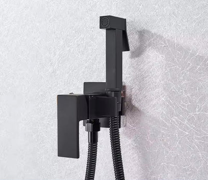 Skanto | Matte Black Bidet Shower Faucet Solid Brass, Hygienic Shower, Hot-Cold Mixer Tap, Muslim Toilet Faucet