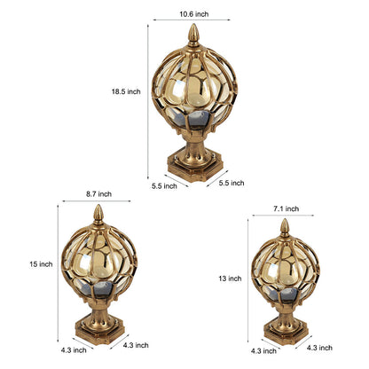 Vintage Outdoor Pier Mount Post Light with Glass Globe | Kalsten
