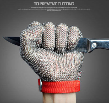 Stainless steel cut-resistant glove