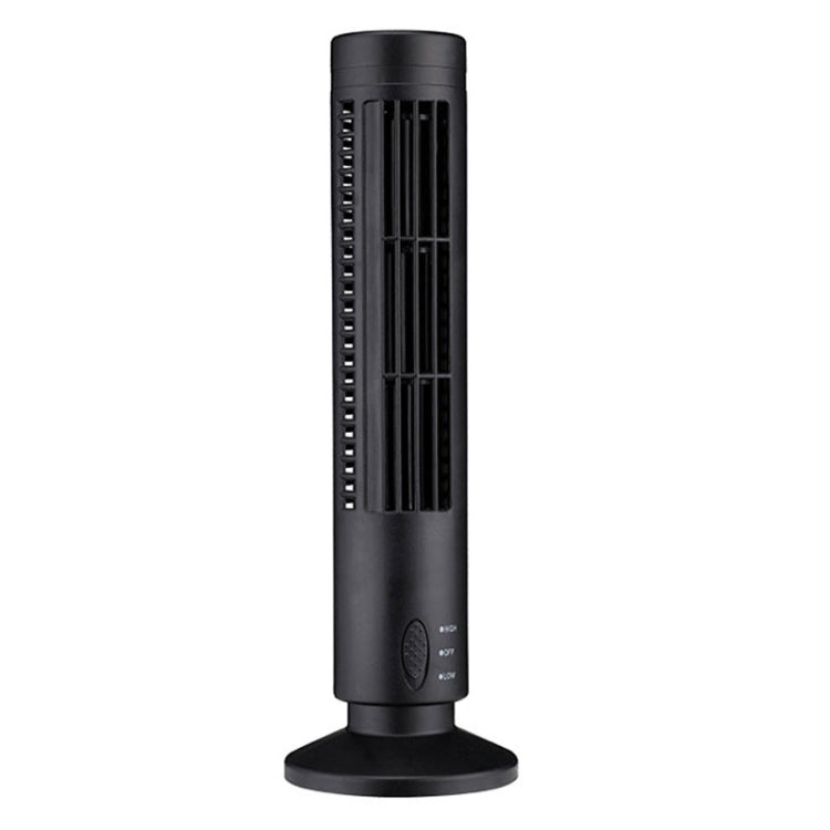 Tower Type USB Electric Fan Leafless Air-conditioning Fan(Black) | Bowlift