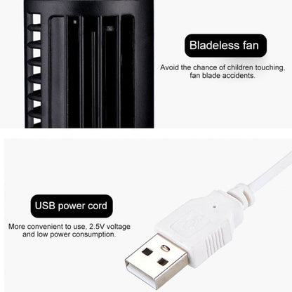 Tower Type USB Electric Fan Leafless Air-conditioning Fan(Black) | Bowlift