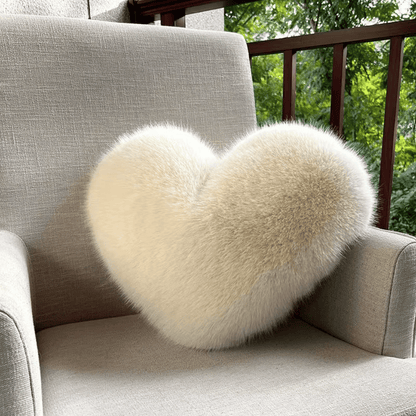 Skanto | Soft Heart-Shaped Decorative Pillow with Plush Texture
