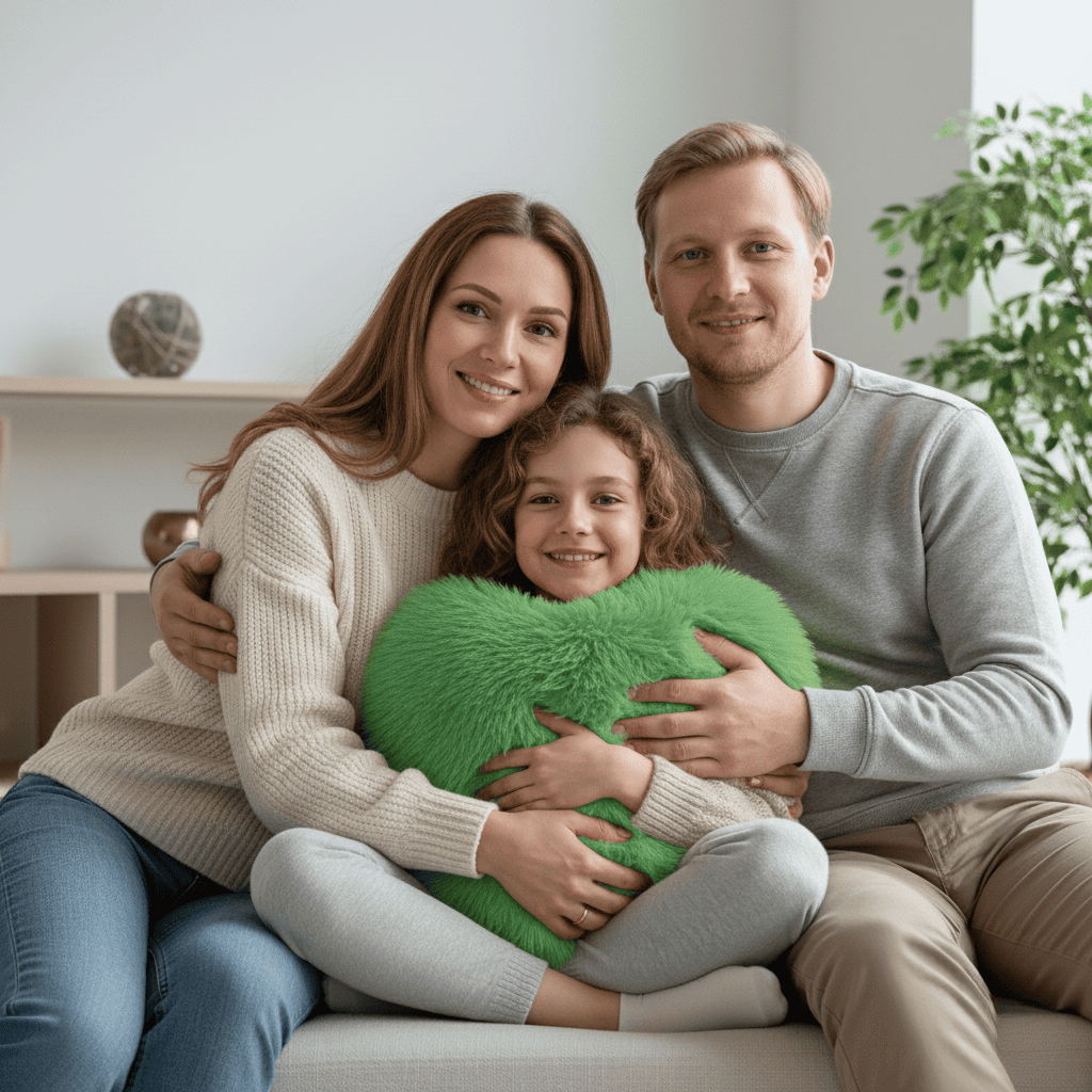 Skanto | Soft Heart-Shaped Decorative Pillow with Plush Texture