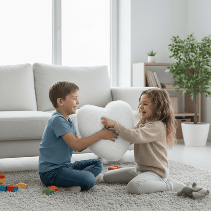 Skanto | Heart-Shaped Faux Fur Pillow for Warm and Modern Living Spaces