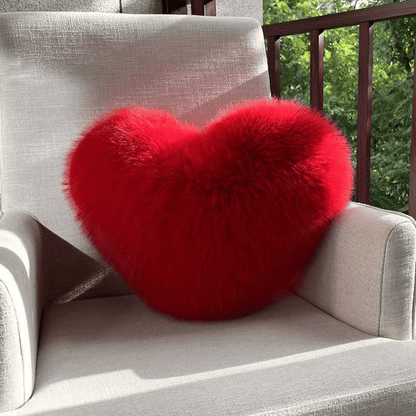Skanto | Soft Heart-Shaped Decorative Pillow with Plush Texture