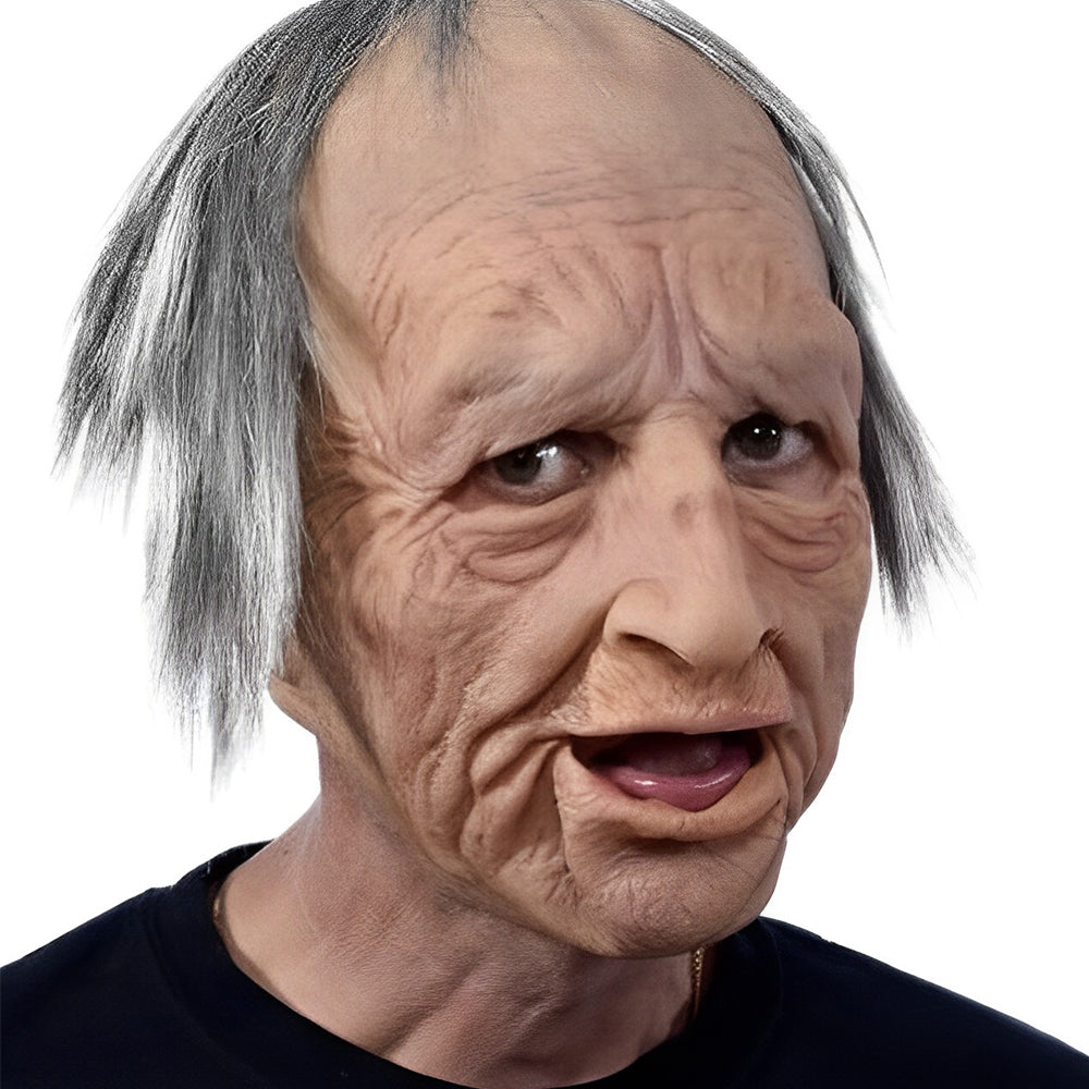 Realistic Old Man Mask – Halloween and Cosplay Latex Mask with movable mouth | Karnz