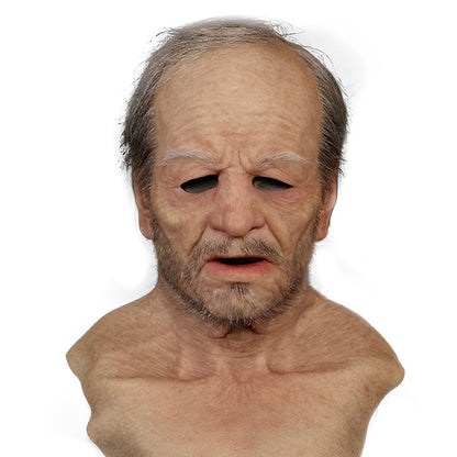 Realistic Old Man Mask – Halloween and Cosplay Latex Mask with movable mouth | Karnz