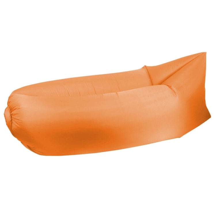 Sandsberg | Inflatable Lounger Polyester Fabric Compression Air Cushion Sofa for Beach / Travel / Hospitality / Fishing, Size: 185cm x 75cm x 50cm, Standard Quality (Orange)