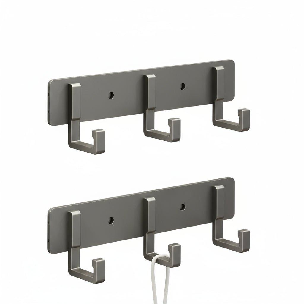Skanto | Sturdy Wall Coat Rack with Black Hooks for Stylish Organization