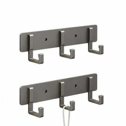 Skanto | Sturdy Wall Coat Rack with Black Hooks for Stylish Organization