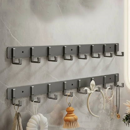 Skanto | Sturdy Wall Coat Rack with Black Hooks for Stylish Organization