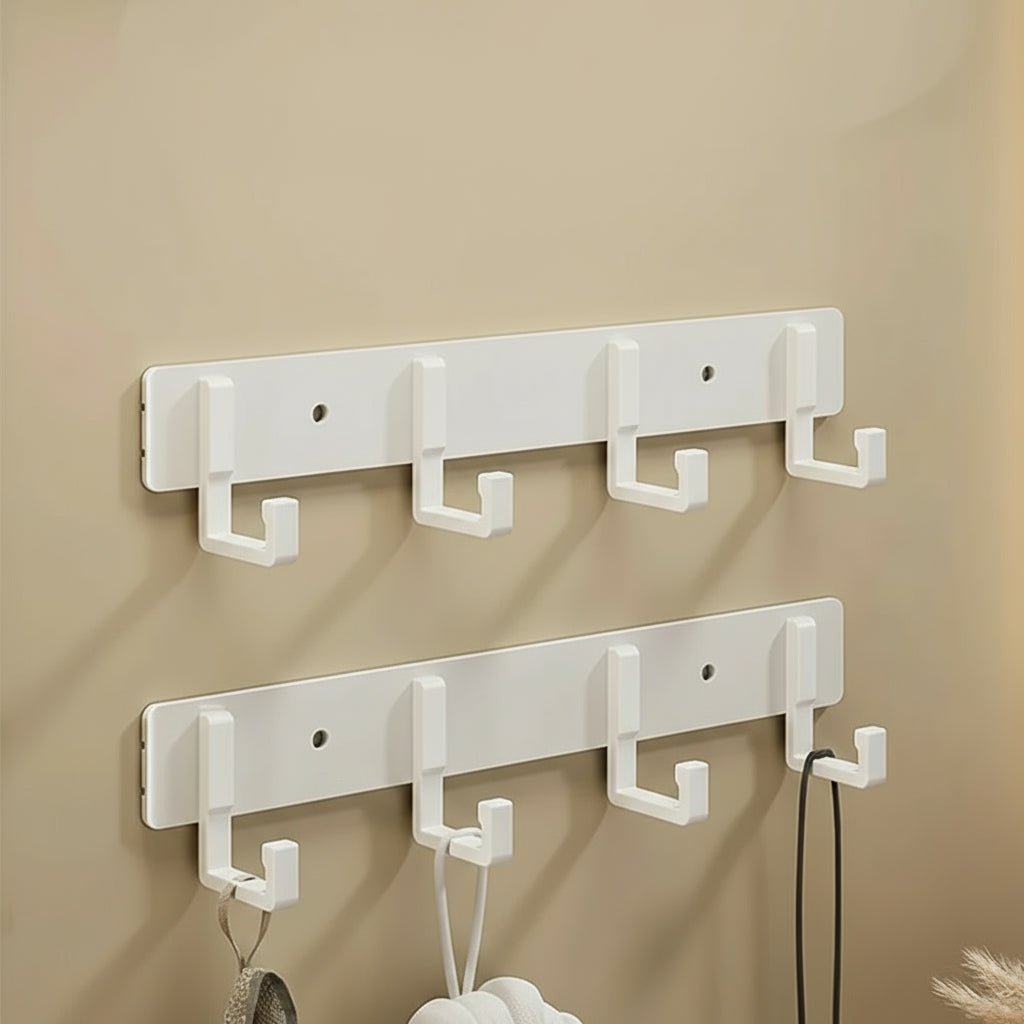 Skanto | Sturdy Wall Coat Rack with Black Hooks for Stylish Organization
