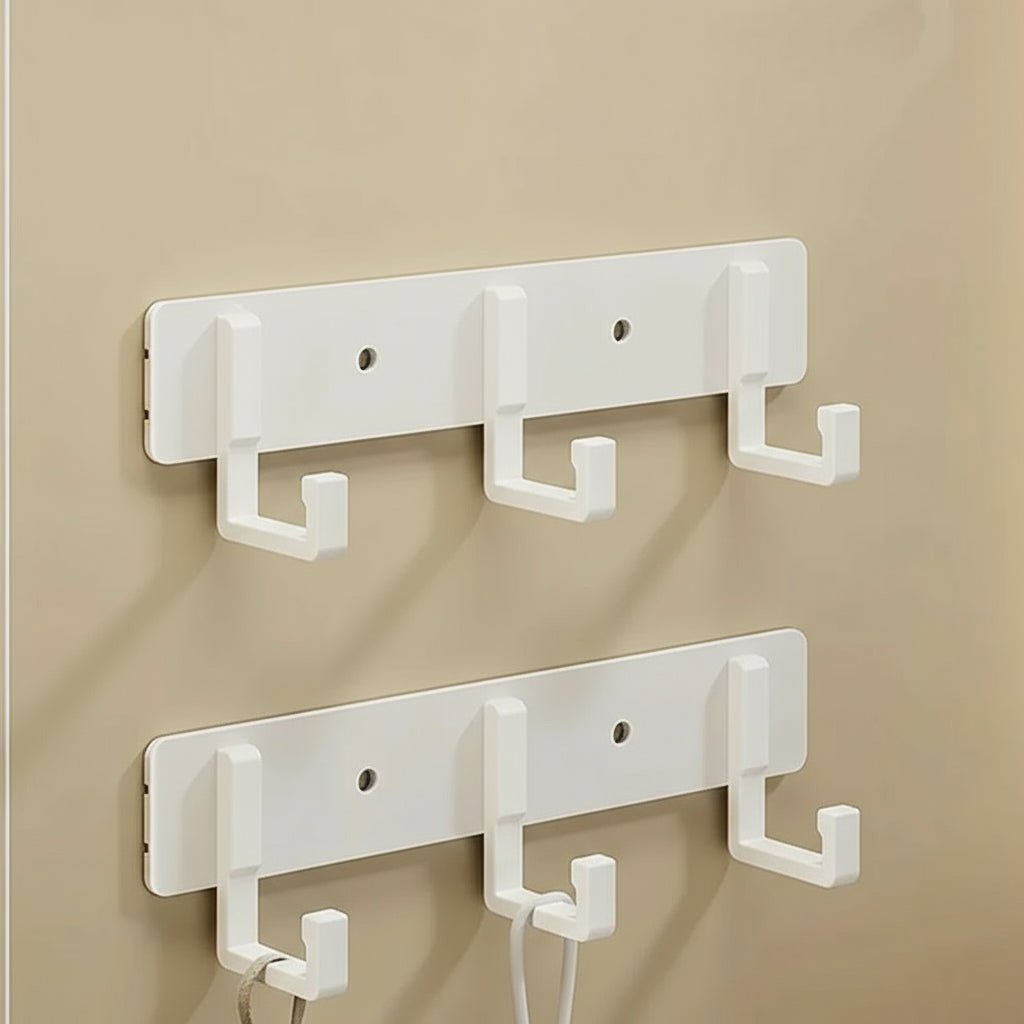 Skanto | Sturdy Wall Coat Rack with Black Hooks for Stylish Organization