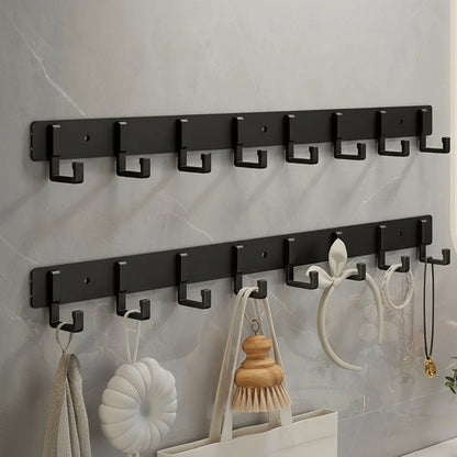 Skanto | Sturdy Wall Coat Rack with Black Hooks for Stylish Organization
