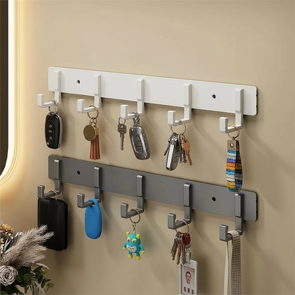Skanto | Sturdy Wall Coat Rack with Black Hooks for Stylish Organization