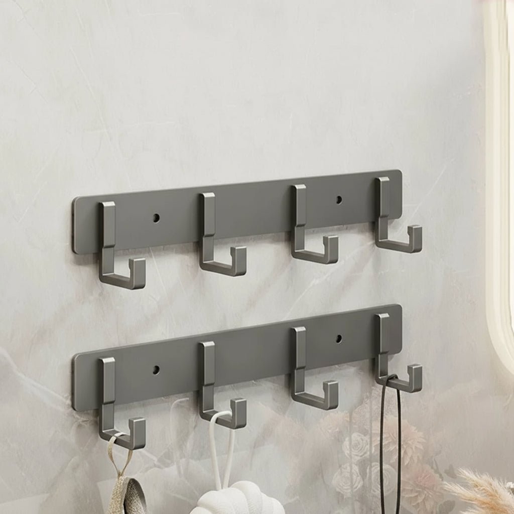 Skanto | Sturdy Wall Coat Rack with Black Hooks for Stylish Organization