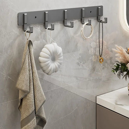 Skanto | Sturdy Wall Coat Rack with Black Hooks for Stylish Organization