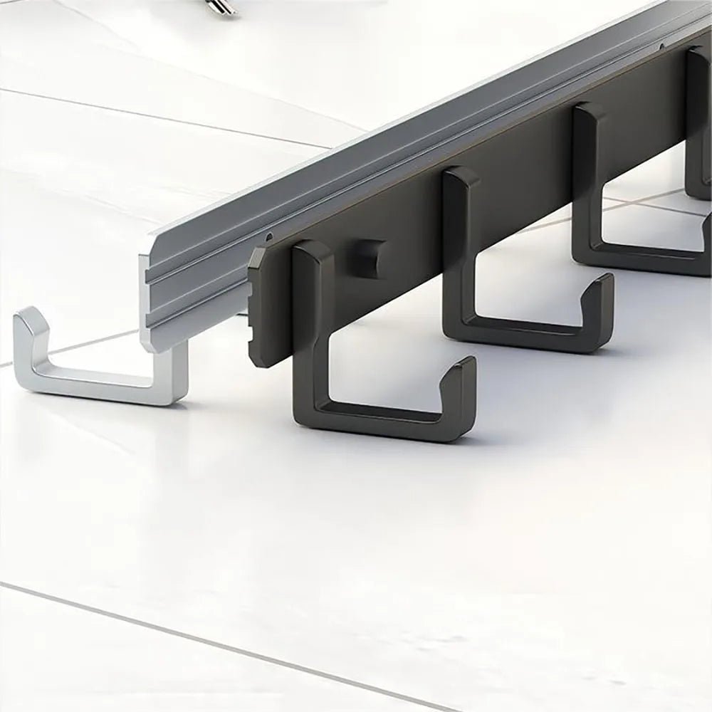 Skanto | Sturdy Wall Coat Rack with Black Hooks for Stylish Organization