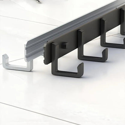 Skanto | Sturdy Wall Coat Rack with Black Hooks for Stylish Organization