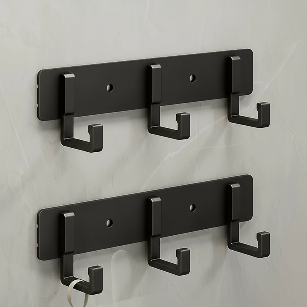 Skanto | Sturdy Wall Coat Rack with Black Hooks for Stylish Organization