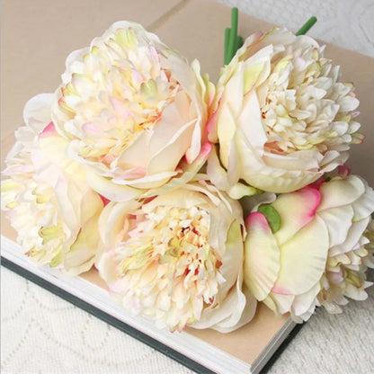 Skanto | Large Peony Silk Flower Bouquet Set