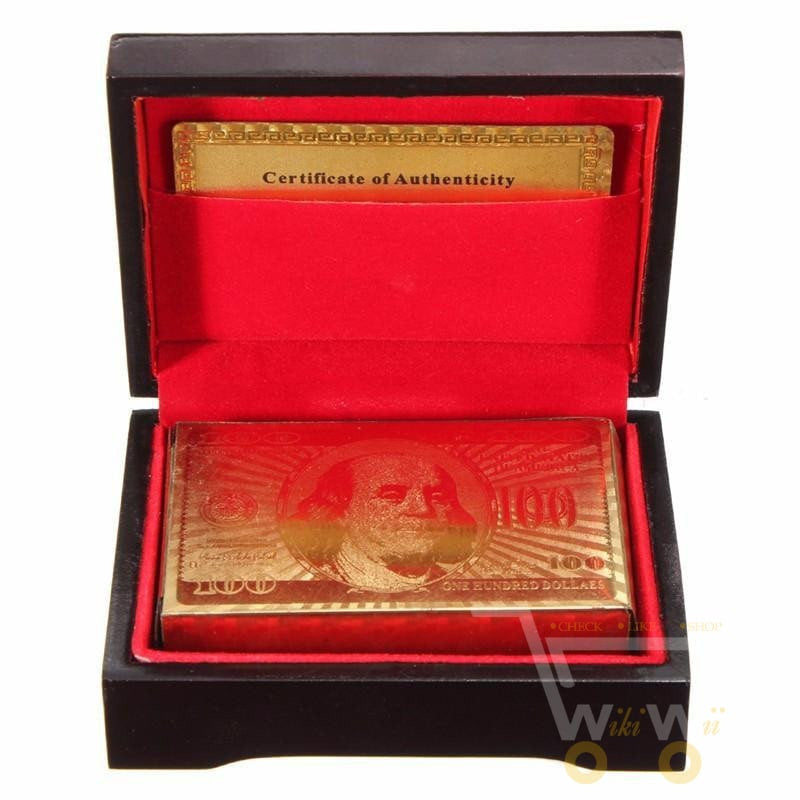 Brehn | 24K Gold-plated playing card with wooden box