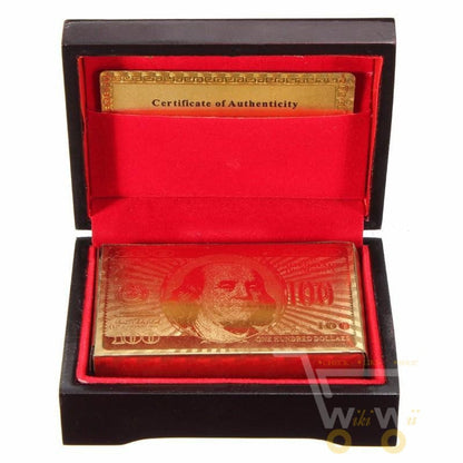 Brehn | 24K Gold-plated playing card with wooden box