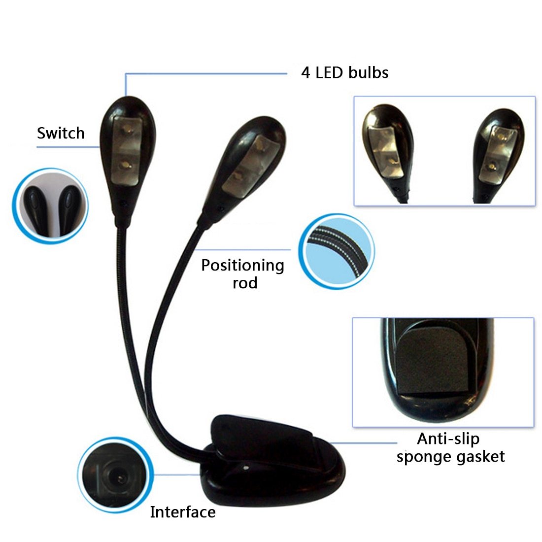 BowLift | Music Stand Light - Clip On Music Santd Light