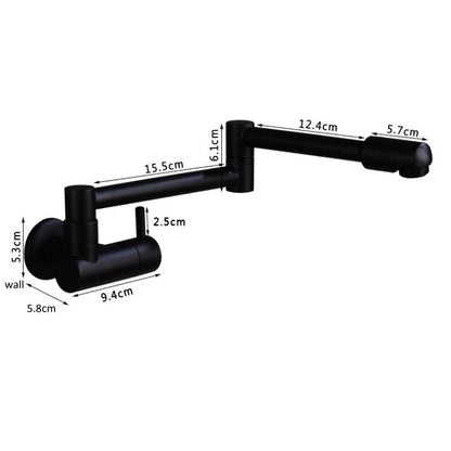 Skanto | Wall-Mounted Foldable Chrome Pot Filler Faucet