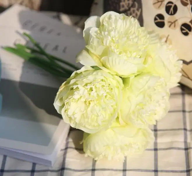 Skanto | Large Peony Silk Flower Bouquet Set