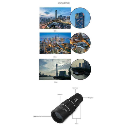 Skanto | 16 x 52 Dual Focus Monocular Scope Zoom Optical Lens Binoculars