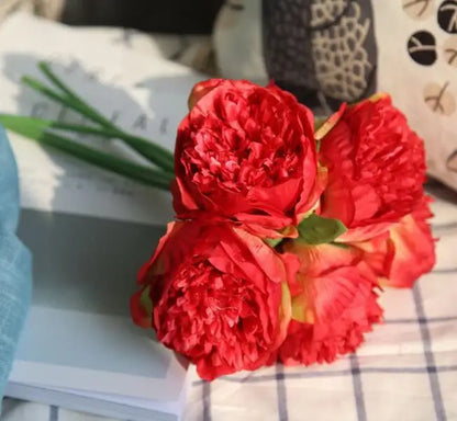 Skanto | Large Peony Silk Flower Bouquet Set