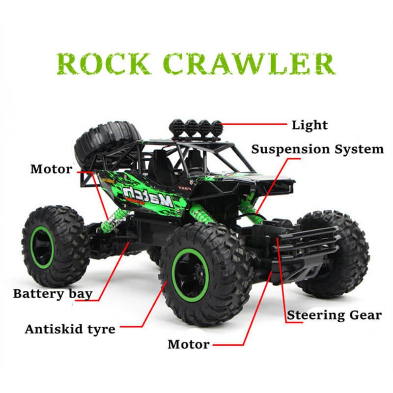Remote-controlled car, 4x4, Monster truck, Rock Crawler, 2.4G, Off-road climbing car