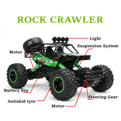 Remote-controlled car, 4x4, Monster truck, Rock Crawler, 2.4G, Off-road climbing car