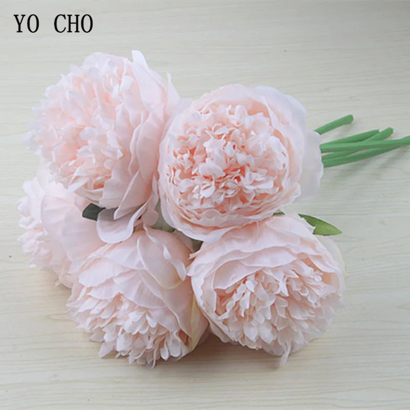 Skanto | Large Peony Silk Flower Bouquet Set