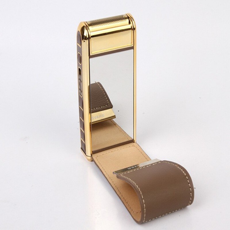 BowLift | Retro Leather Travel Electric Shaver