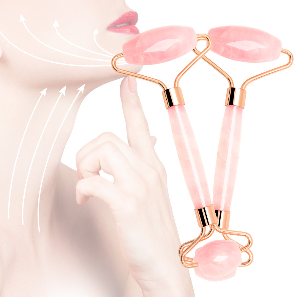 Sandsberg & Rose Quartz Facial Massager Roller