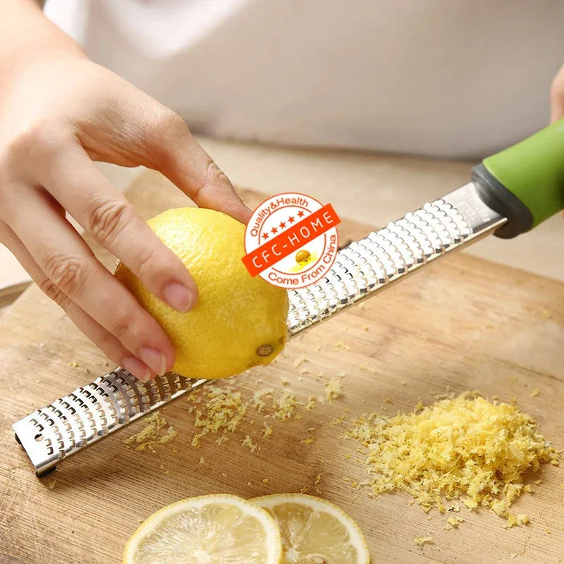 Skanto | Lemon Zester & Cheese Grater - Multifunctional Kitchen Tool for Parmesan, Lemon, Ginger, Garlic, Nutmeg, Chocolate, Vegetables, Fruit