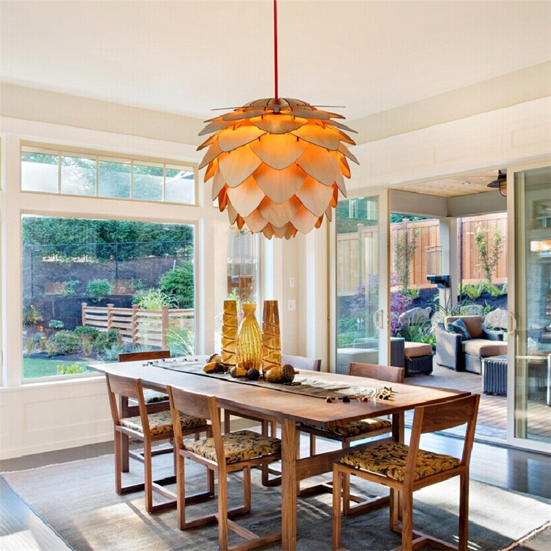 Skanto | Handmade Pinecone Wood Pendant Lamp