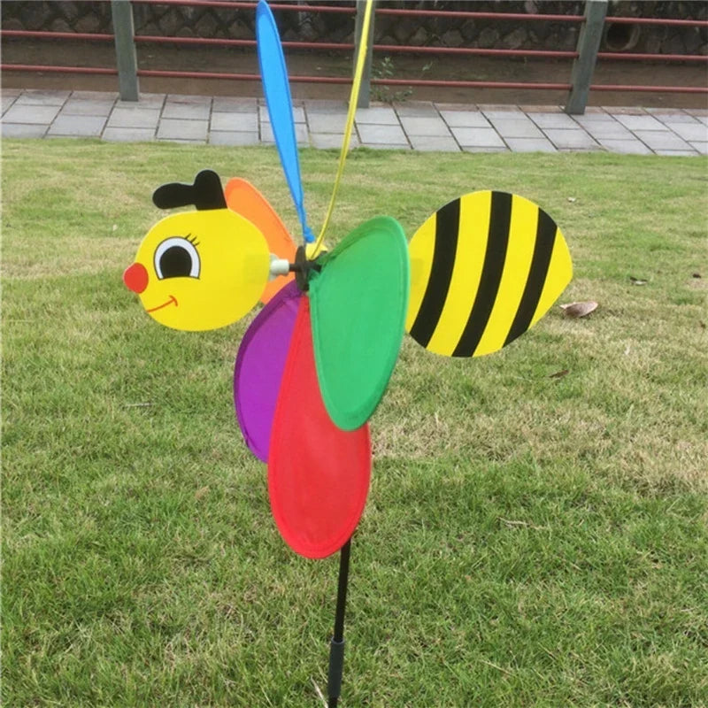 Skanto | WindBee 3D Garden Windmill Bee | Foldable & Weather-Resistant | For Garden, Balcony & Camping