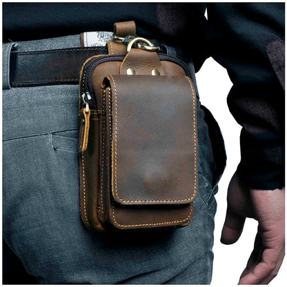 Genuine Leather Men's Hip Bag