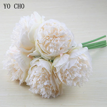 Skanto | Large Peony Silk Flower Bouquet Set